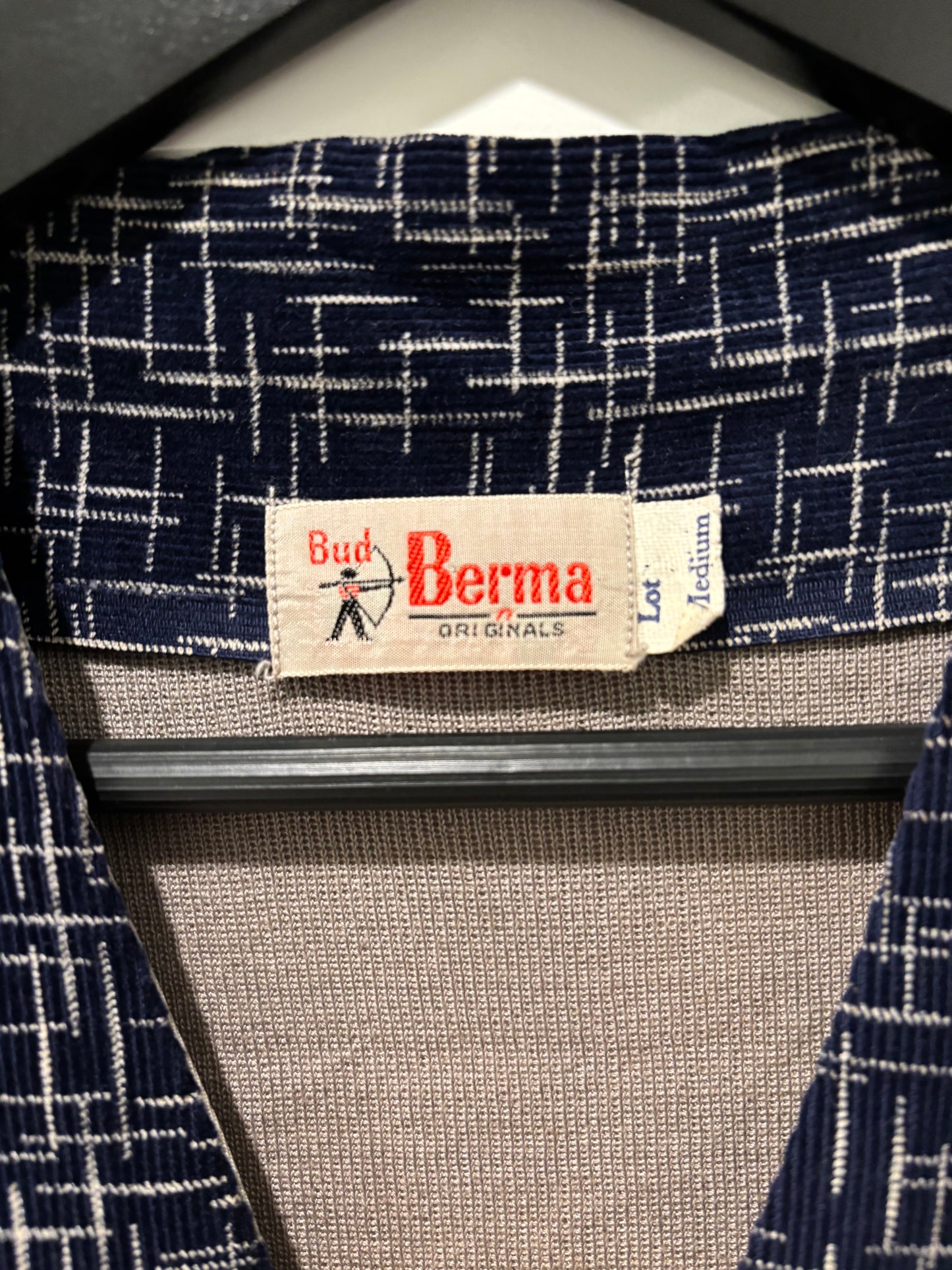 NOS 50s Bud Berma Print Cord Atomic Vest