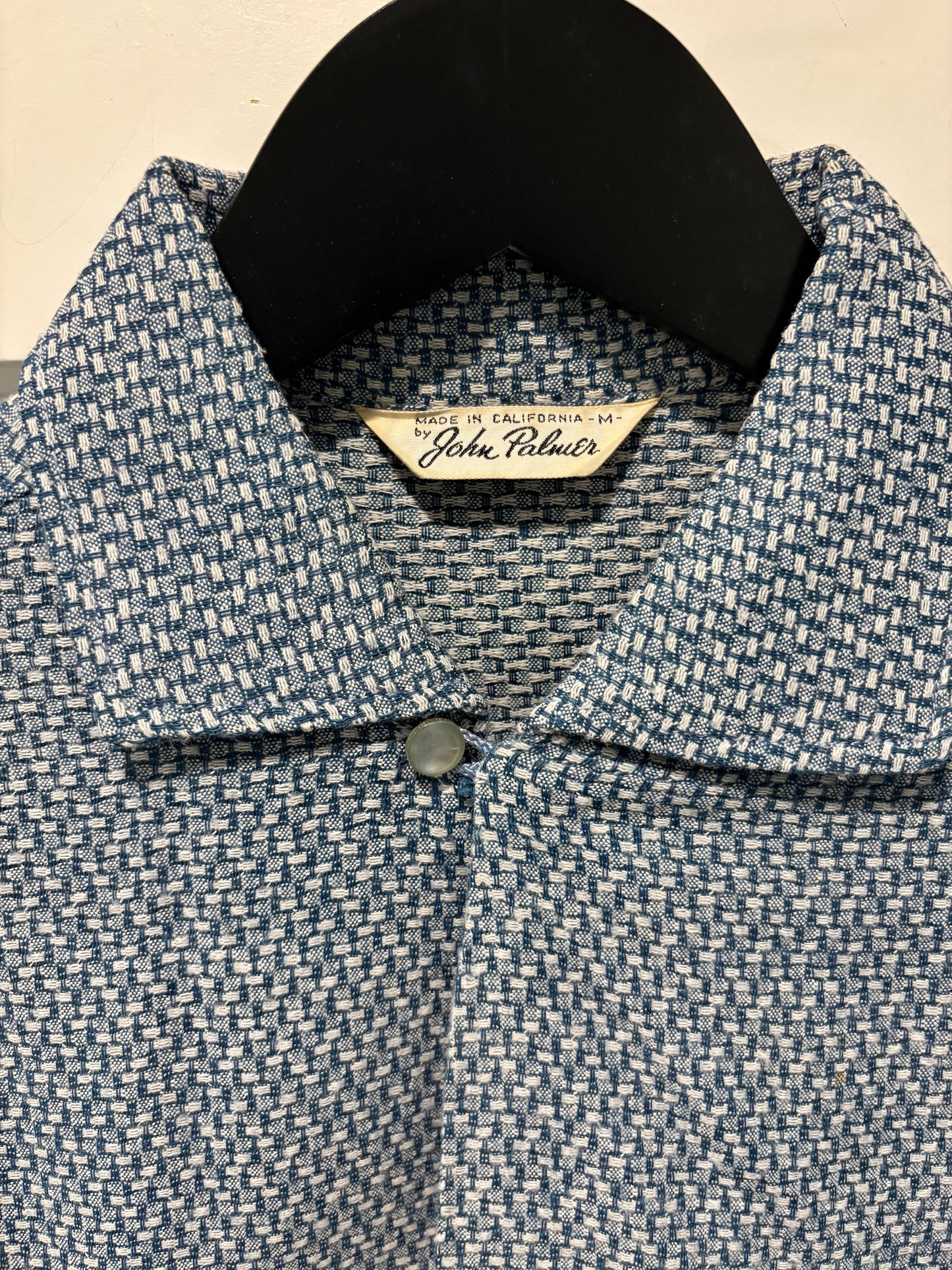 1950s John Palmer Textured Rayon Pullover Shirt