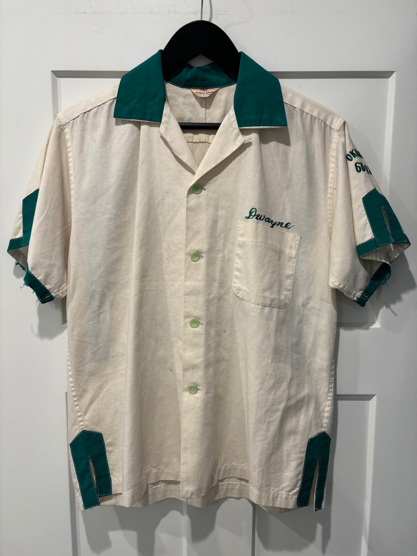 60s Cotton Military Bowling Shirt “Landlubbers”