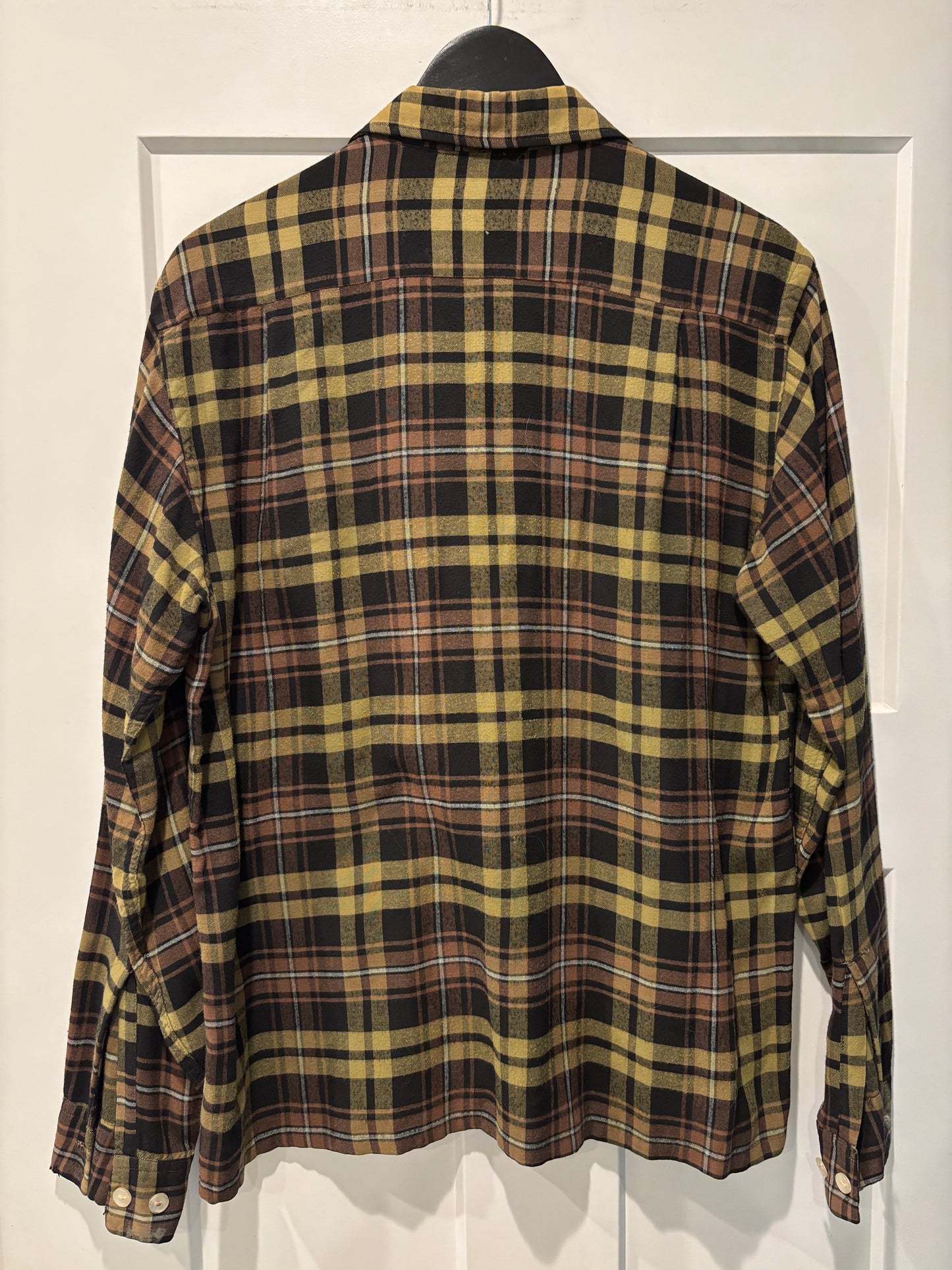 1960s Rayon Flannel Black & Yellow