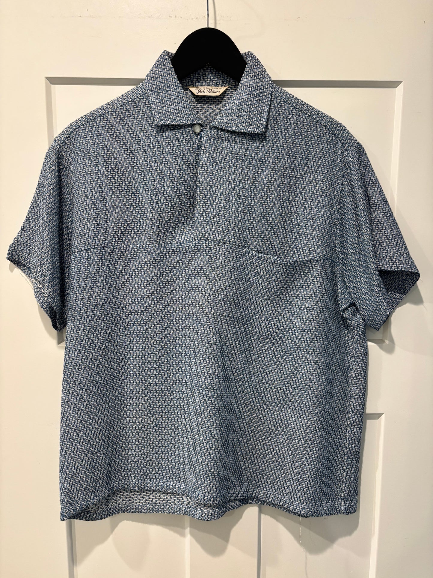 1950s John Palmer Textured Rayon Pullover Shirt