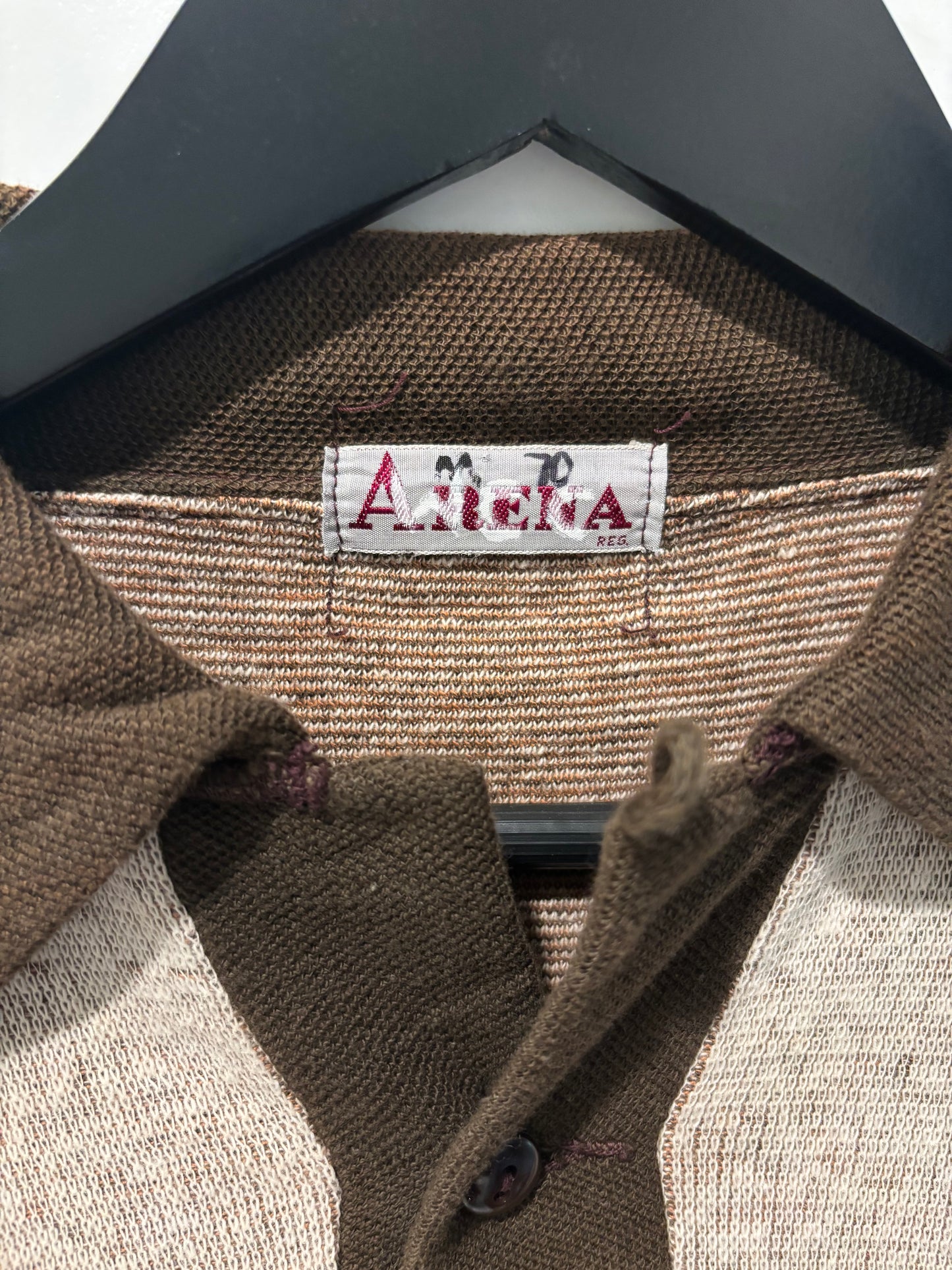 1940s Cotton Picture Knit Sweater “Bear Attack”