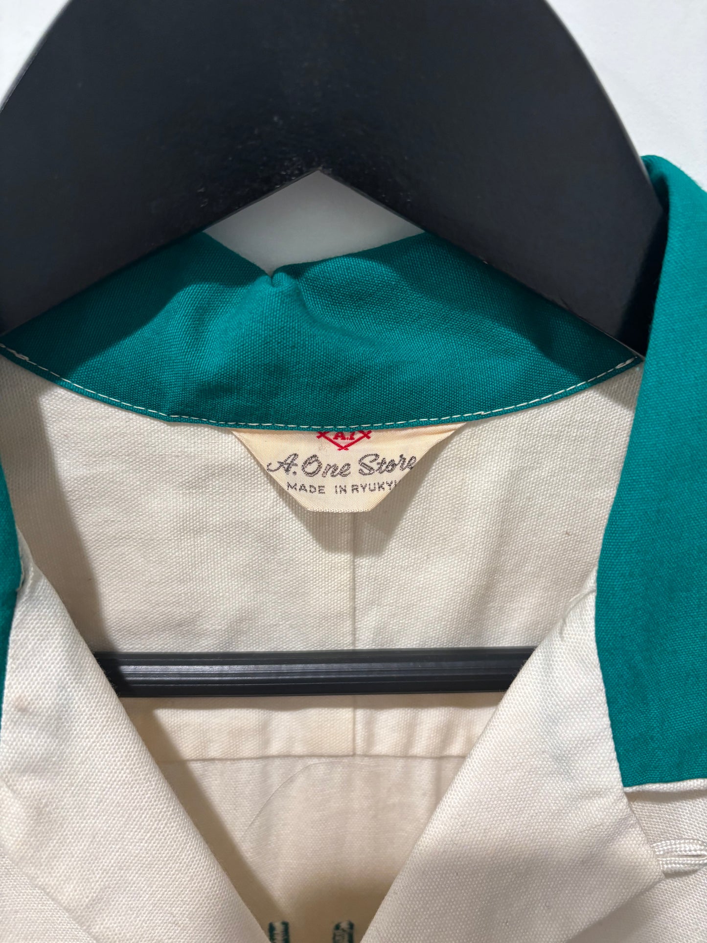 60s Cotton Military Bowling Shirt “Landlubbers”