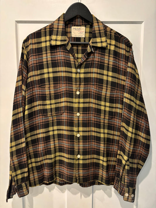1960s Rayon Flannel Black & Yellow